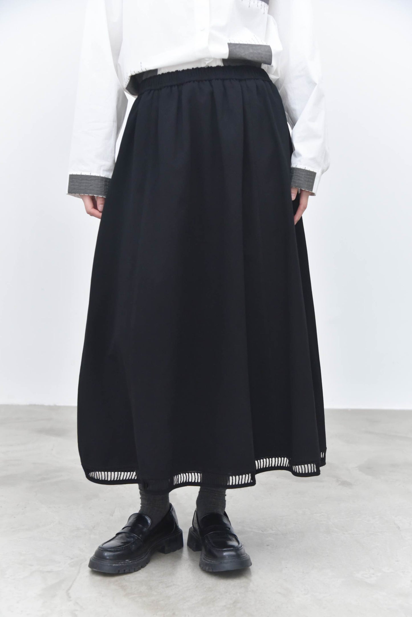 織帶簡約百搭中長裙