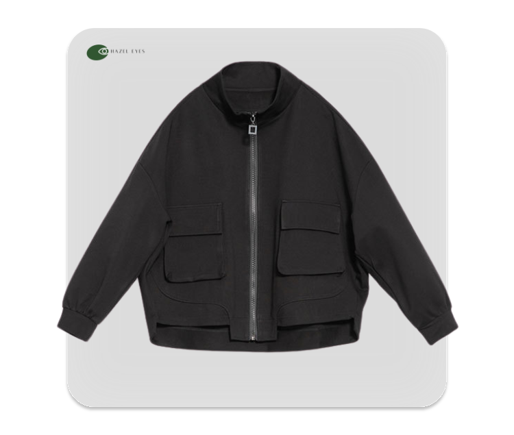 立領蝙蝠袖寬鬆時尚外套