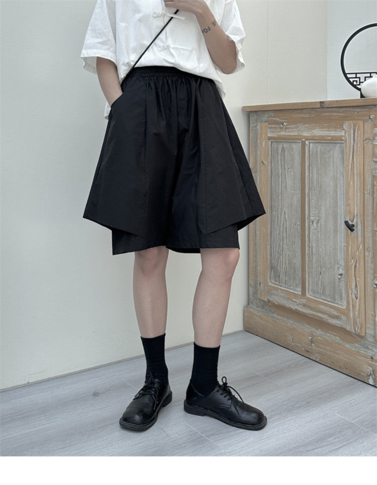 經典款|夏季設計小眾款 寬鬆層次個性五分褲