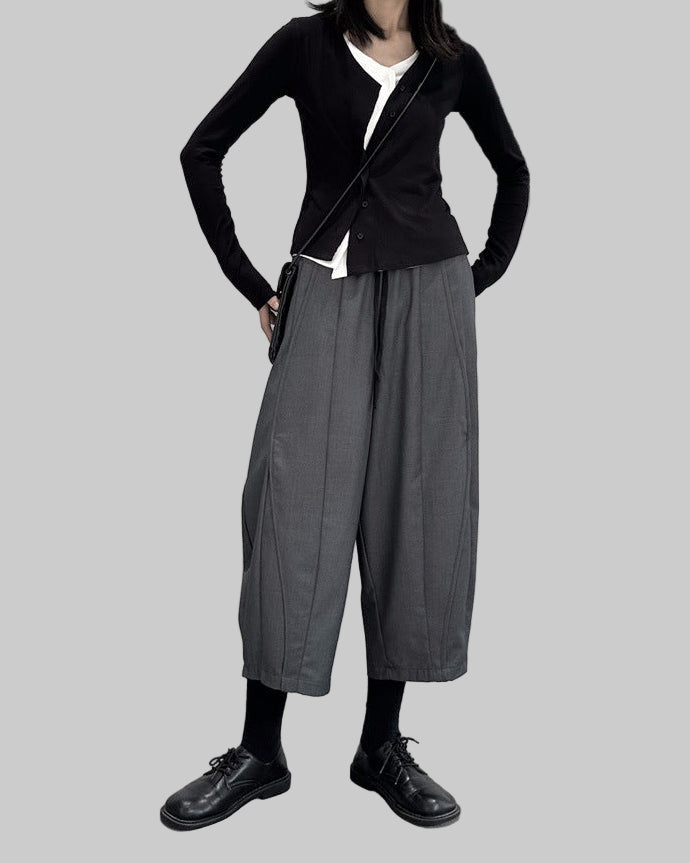 假兩件斜門襟設計款T恤