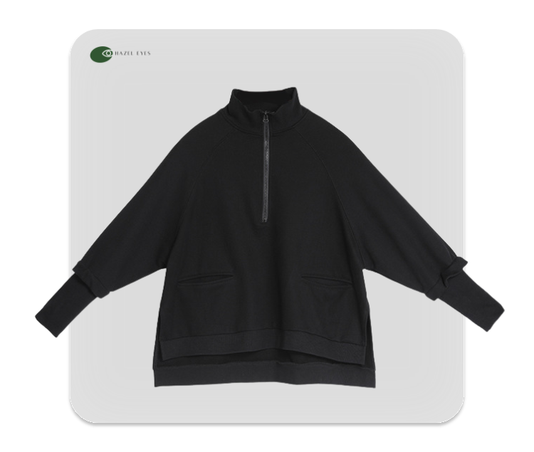 超熱銷/ 假兩件袖子套頭時尚寬鬆衛衣