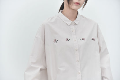 早秋 NEW/ 原來是狗狗！療癒刺繡襯衫