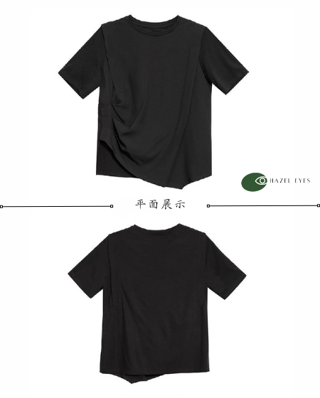 魅力新品/立體抓肩冰絲羅馬摺垂墜Ｔ恤