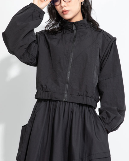 酷又甜包繩肩設計款短夾克