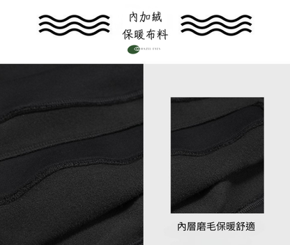 設計款加絨保暖連帽短衛衣