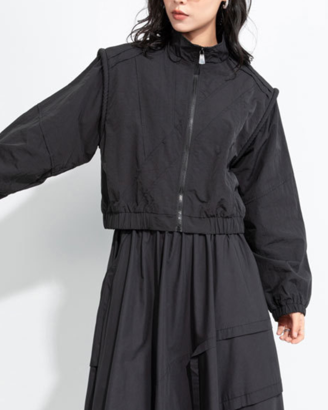 酷又甜包繩肩設計款短夾克