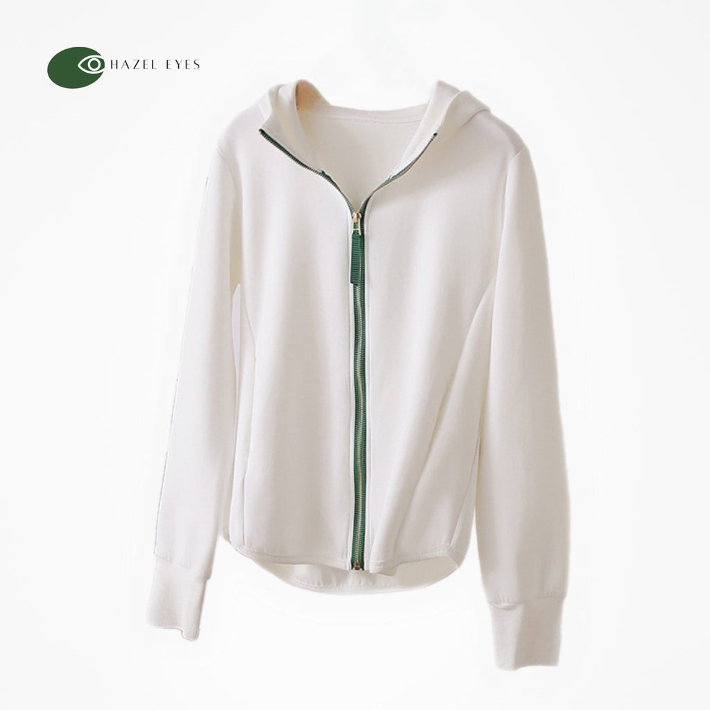 高質感！設計綠拉鍊春秋實穿外套