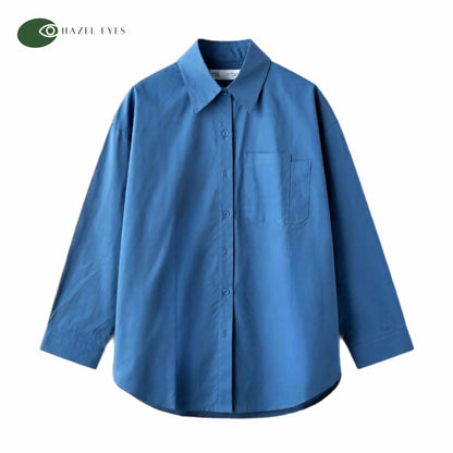 法式設計感風衣型造型襯衫