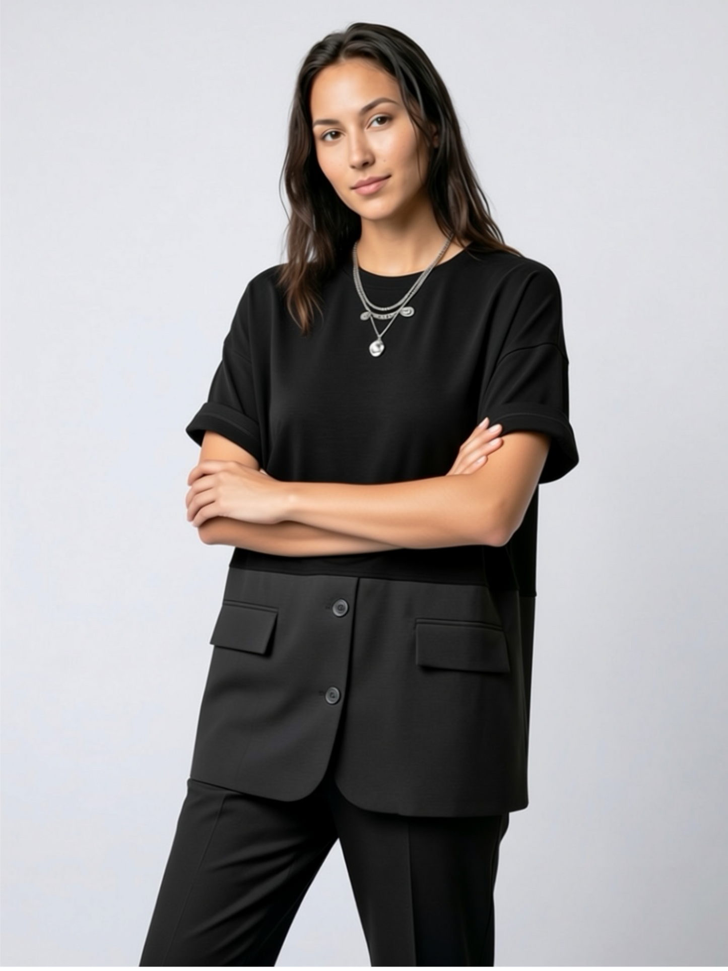 設計款｜西裝下擺設計款造型Ｔ恤