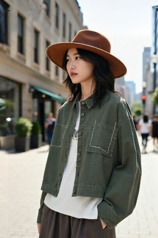 設計款解構口袋帥氣薄外套