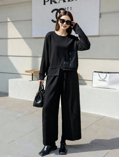 拼貼ins風顯瘦薄長袖上衣