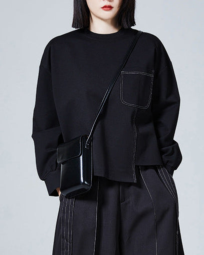 口袋設計個性簡約百搭上衣