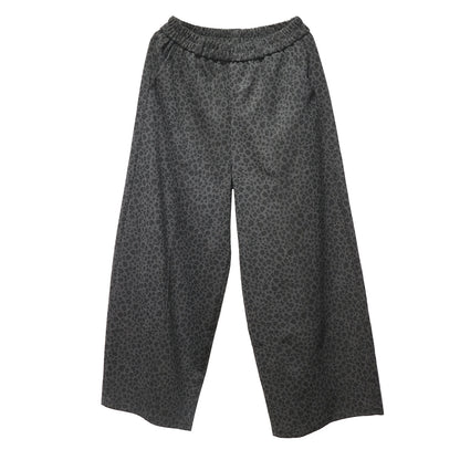 街頭風小豹紋垂墜寬褲