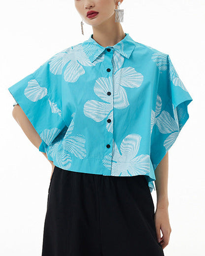 2026春夏新款蝙蝠幾何印花襯衫 FA4