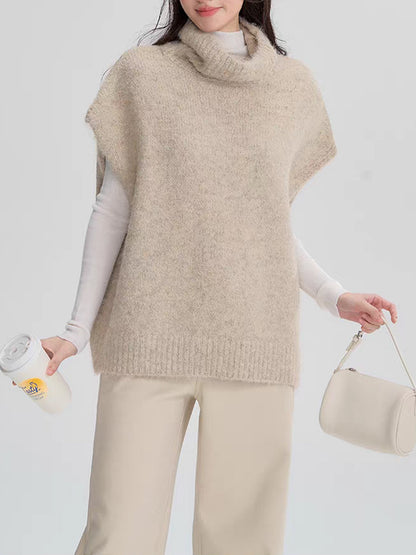 疊穿百搭含羊毛保暖套頭背心