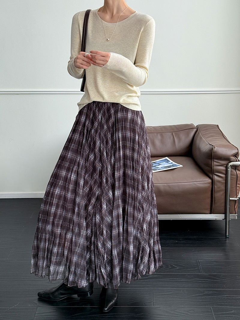 秋冬新款/圓領百搭包色薄毛衣-四色