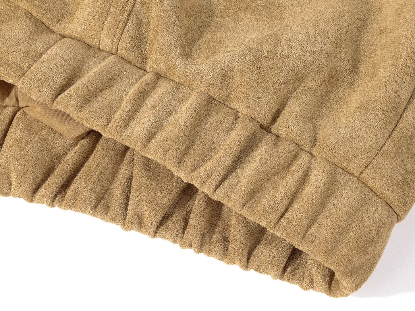 年輕感鹿皮絨英倫復古短夾克