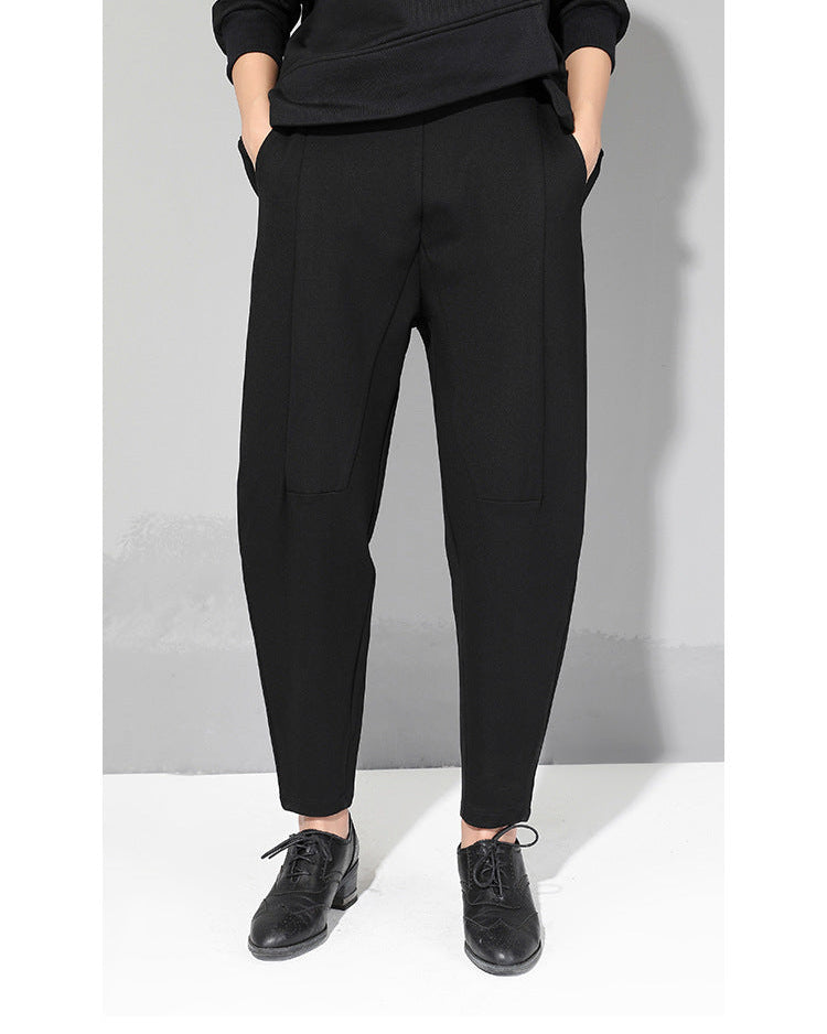 秋冬窄版立體剪裁顯瘦哈倫褲8775