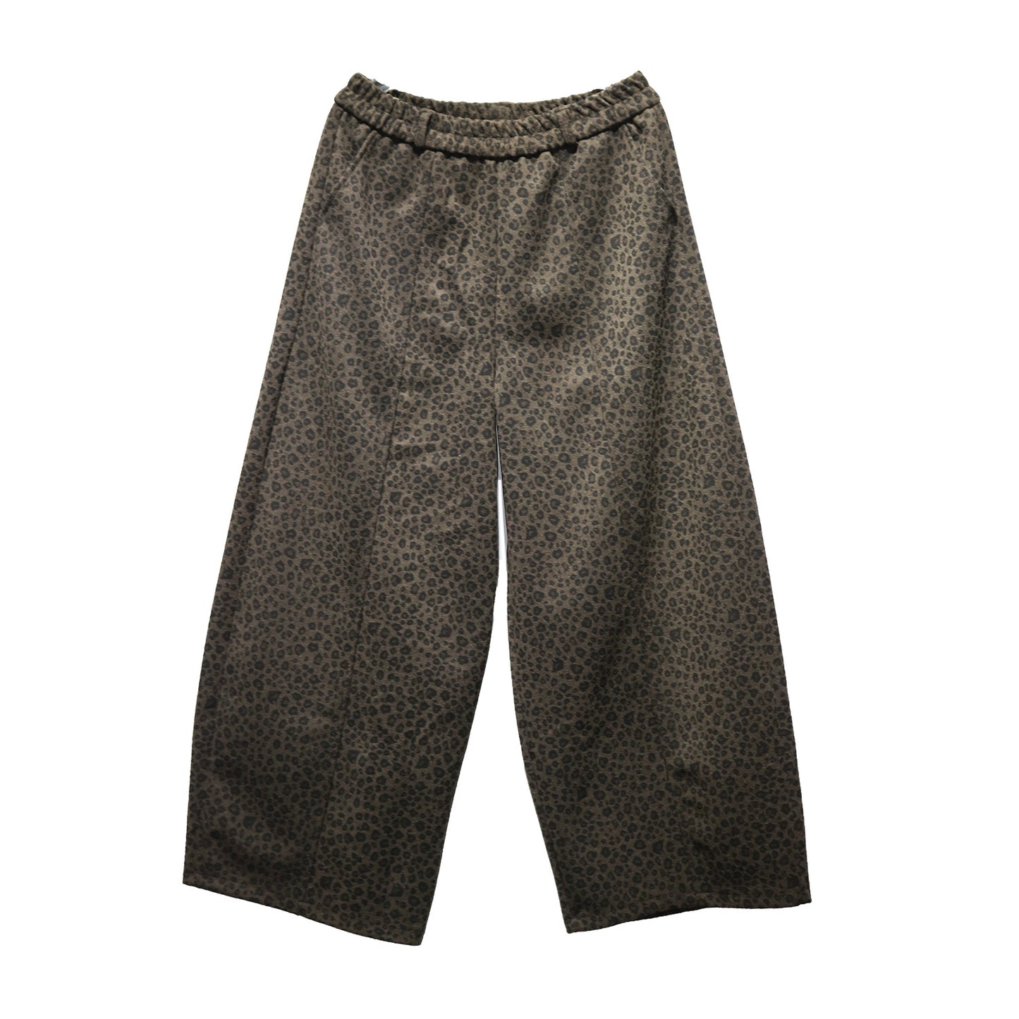 街頭風小豹紋垂墜寬褲