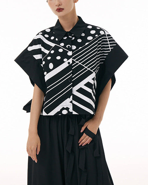 2026春夏新款蝙蝠幾何印花襯衫 AB3