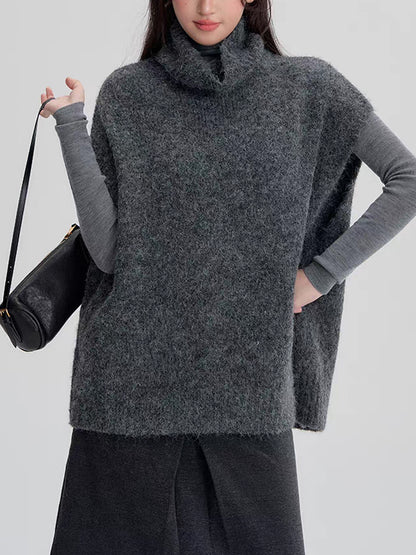 疊穿百搭含羊毛保暖套頭背心