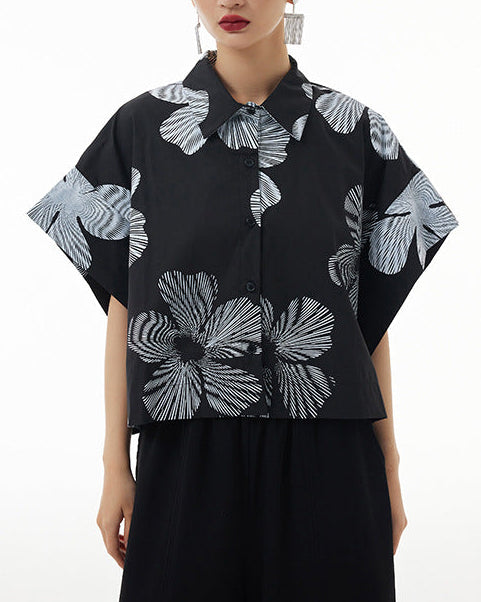 2026春夏新款蝙蝠幾何印花襯衫 FA4