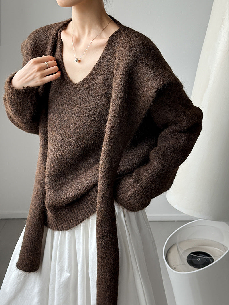 溫柔感！小姐姐毛衣＋海軍披肩（含羊毛8802）