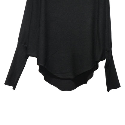 法式慵懶蝙蝠袖船型領大寬T恤