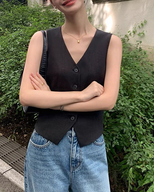 超好版型｜時尚夏季麻料西裝無袖背心