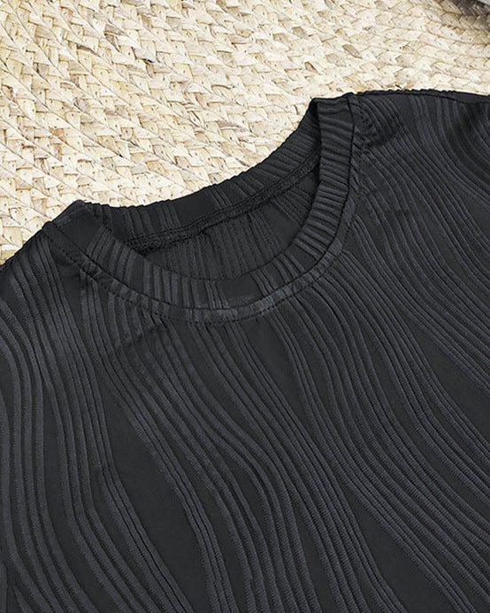 夏季新款｜立體波紋設計親膚時尚實穿上衣