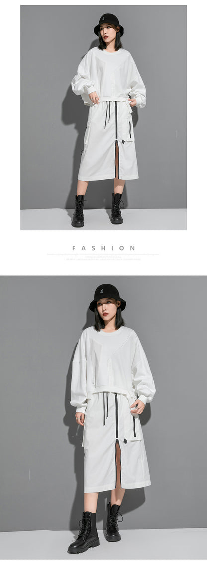 蝙蝠袖寬鬆短版衛衣