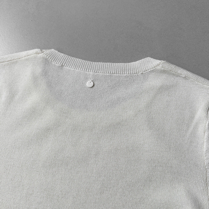 秋冬新款/圓領百搭包色薄毛衣-四色