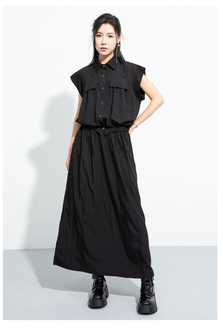 2026新款/個性設計款收腰無袖背心襯衫