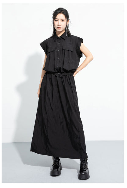 2026新款/個性設計款收腰無袖背心襯衫