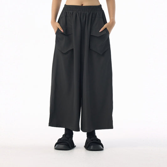 2026新款/弧形貼口袋直筒中寬八分褲