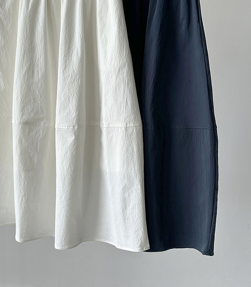 拼接顯高A字荷包裙