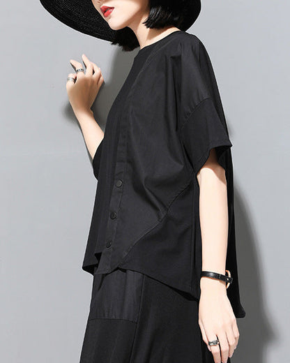魅力新品/超有型斜拼接蝙蝠袖Ｔ恤