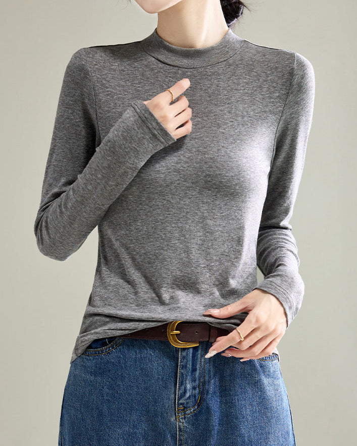 天絲羊毛＿小高領款97