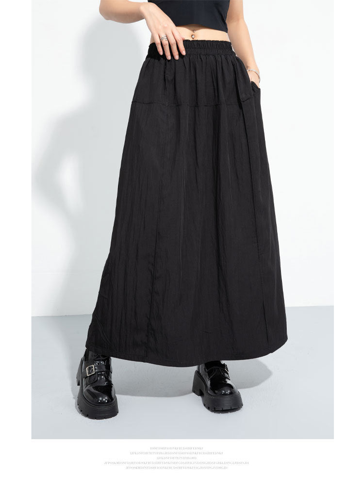 2026春夏高腰設計款顯瘦口袋A字裙