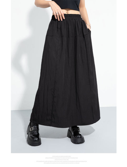 2026春夏高腰設計款顯瘦口袋A字裙