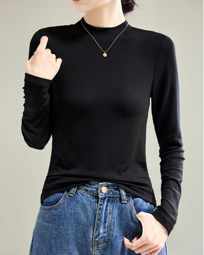 天絲羊毛＿小高領款97