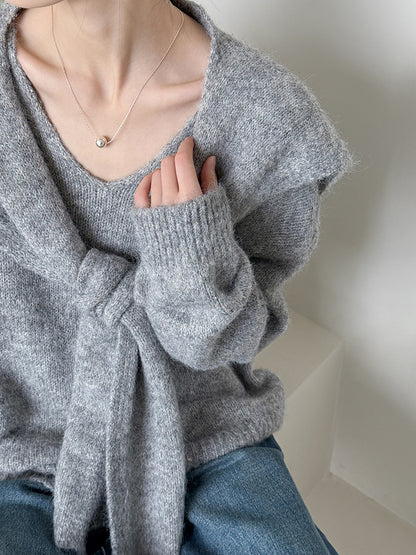 溫柔感！小姐姐毛衣＋海軍披肩（含羊毛8802）