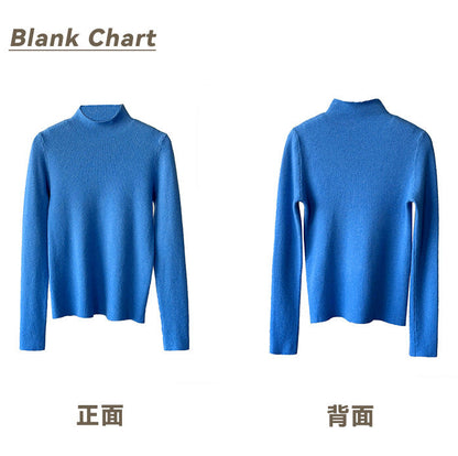 小高領修身毛衣打底上衣-三色