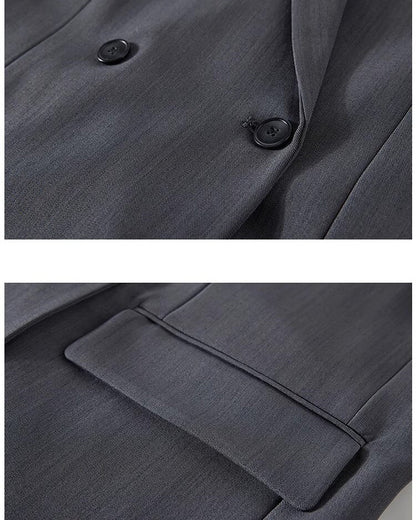 酷甜風後開叉造型西裝外套