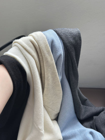 秋冬新款/圓領百搭包色薄毛衣-四色