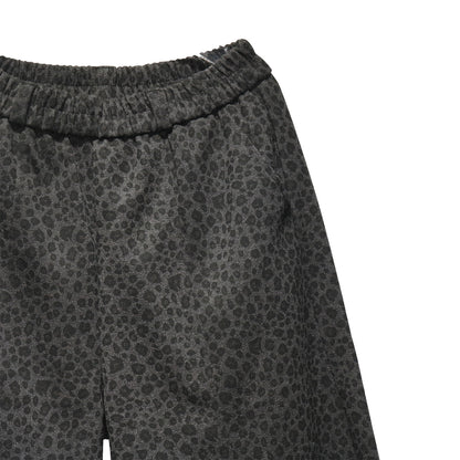 街頭風小豹紋垂墜寬褲