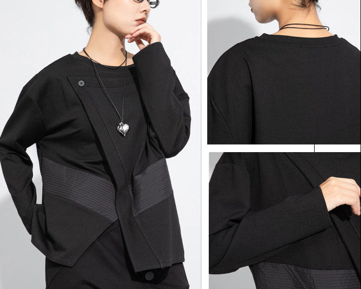 前拼接造型簡約百搭Ｔ恤