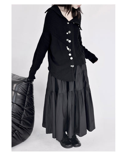 設計師款/不規則多釦毛衣外套