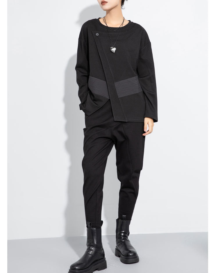 前拼接造型簡約百搭Ｔ恤