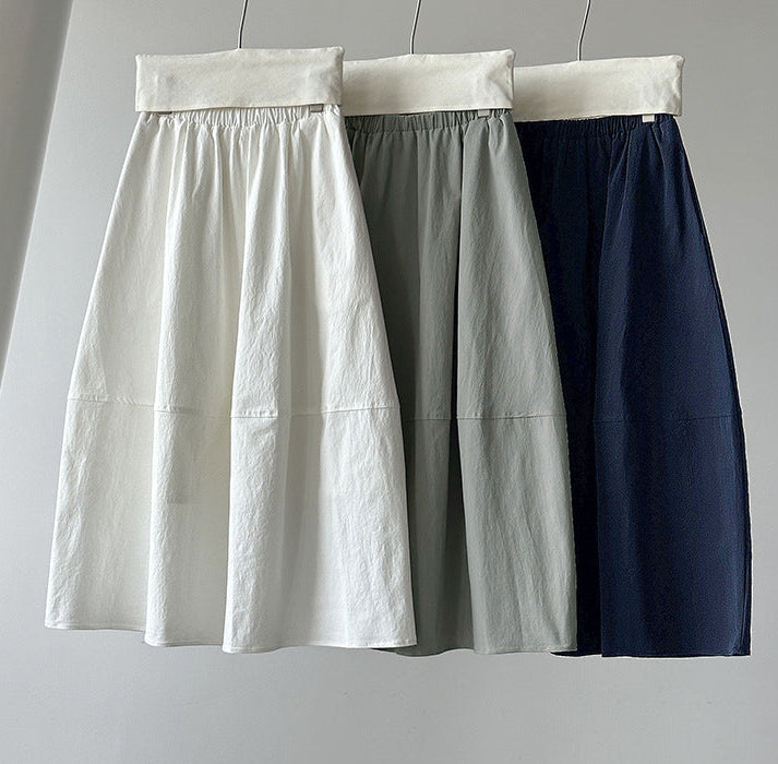 拼接顯高A字荷包裙